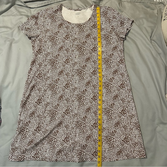 Lands’ End Women’s Large Cotton Animal Print Nightgown Short Sleeve - Picture 8 of 9